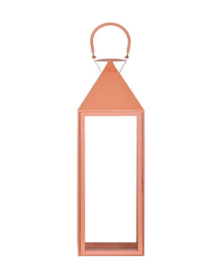 Hohe Laterne aus Metall in Terra mit Glas, in 46 und 61 cm, von LATÉLIO