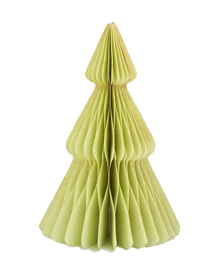 Stehender Tannenbaum aus Wabenpapier in Pistazie, in 18, 24, 50 und 80 cm, von LATÉLIO