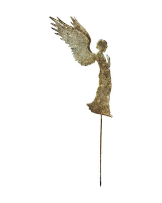 Engel am Stab in Burnt Gold zum Stecken, ca. 28 cm, von LATÉLIO