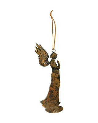 Engel in Gold Antik zum Aufhängen, ca. 20 cm, von LATÉLIO