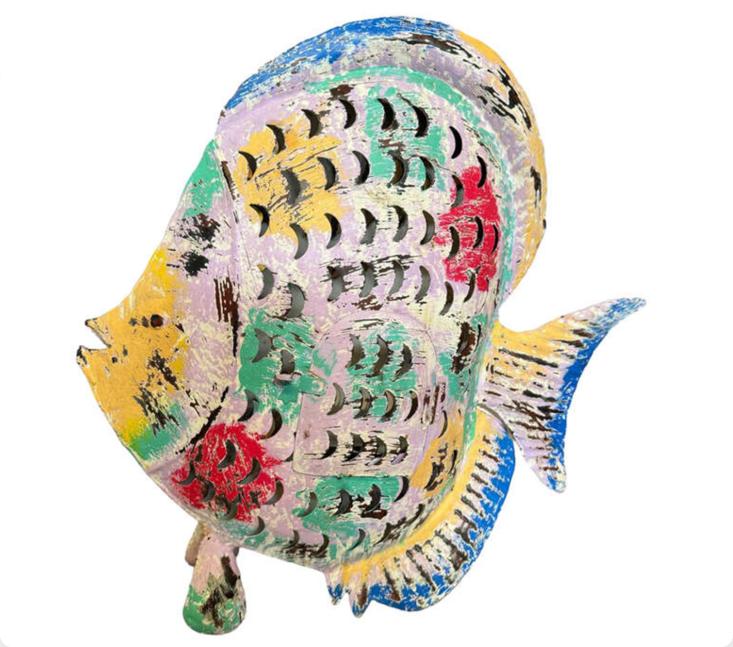 Deko-Objekt Fisch Metall — Pink/Lila