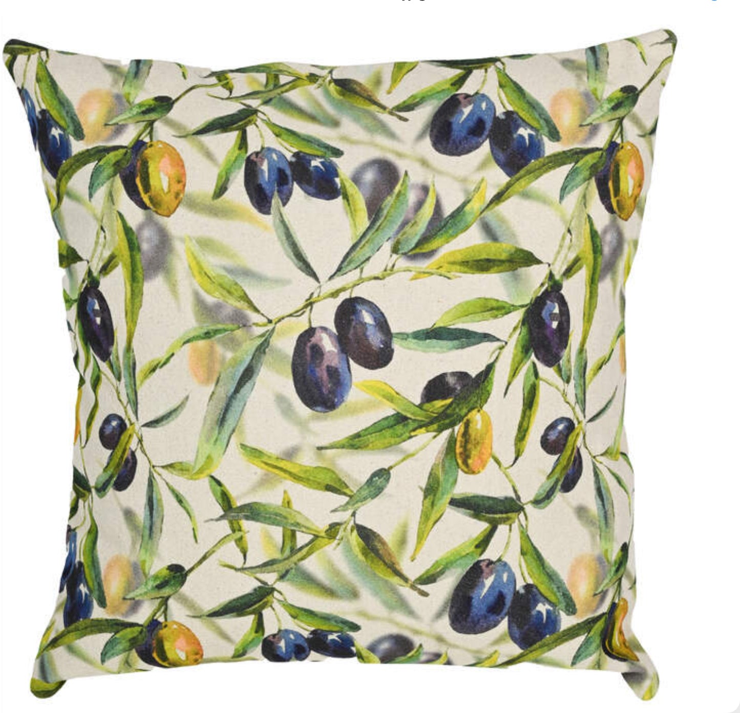 Dekokissen Olive — botanisches Muster