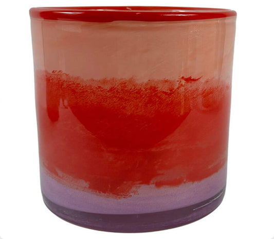 Glasvase Mehrfarbig Rot