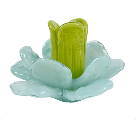 Kerzenhalter Glas — Blau