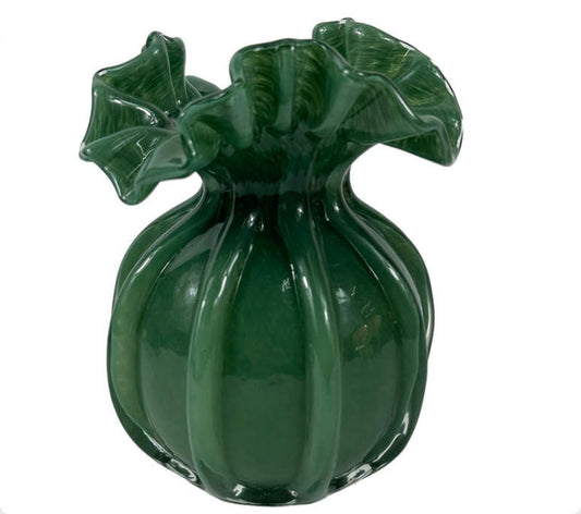 Glasvase Dark Teal — mittlere Form