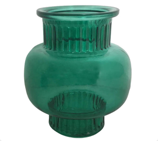 Glasvase Grün — klassische Form