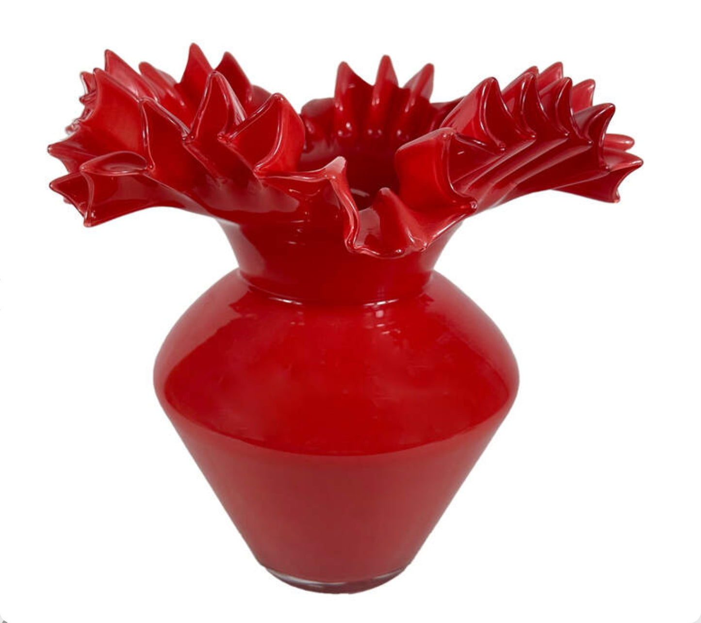 Glasvase Rot — großes Statement-Piece