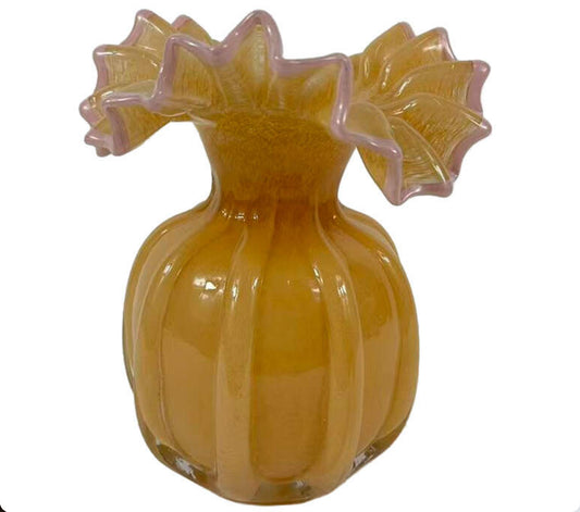 Glasvase Peach-Rosa — ornamentale Form