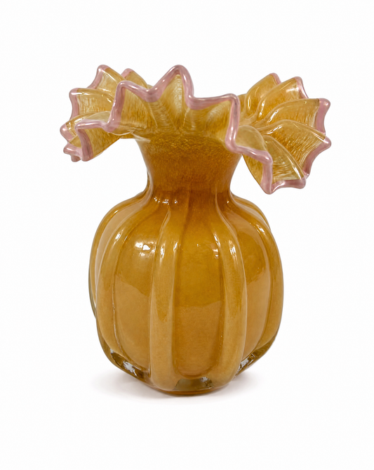 Glasvase Peach-Rosa — ornamentale Form