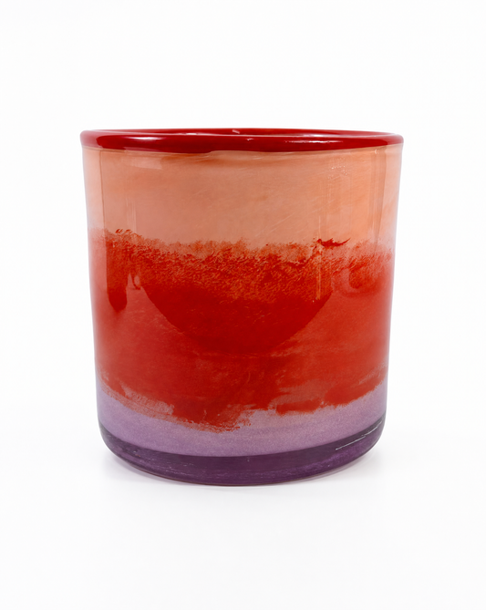 Glasvase Mehrfarbig Rot