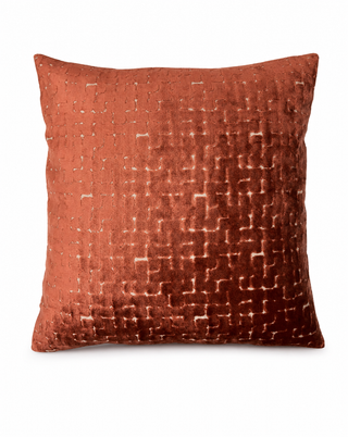 Dekokissen Chenille in Terracotta quadratisch, 50 x 50 cm von LATÉLIO