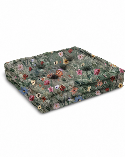 Sitzkissen Blumen — 3D bestickt