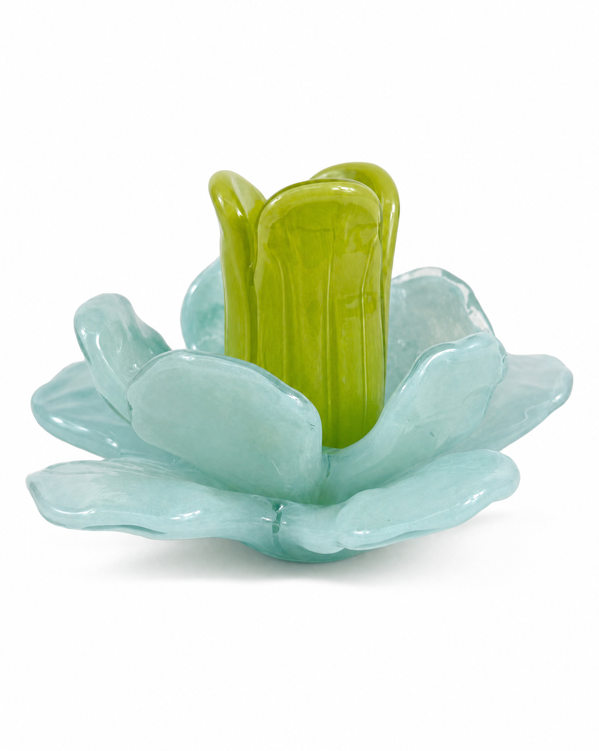Kerzenhalter Glas — Blau