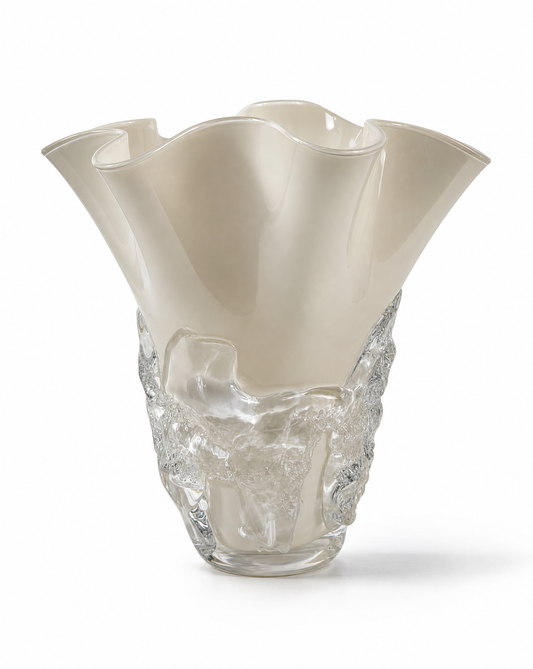 Glasvase Beige Luster — mittlere Form