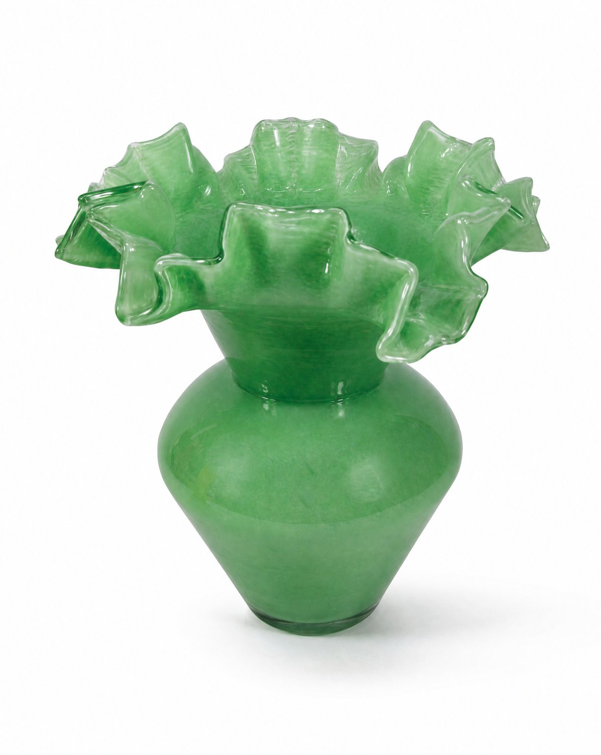 Glasvase Jade — geschwungene Form