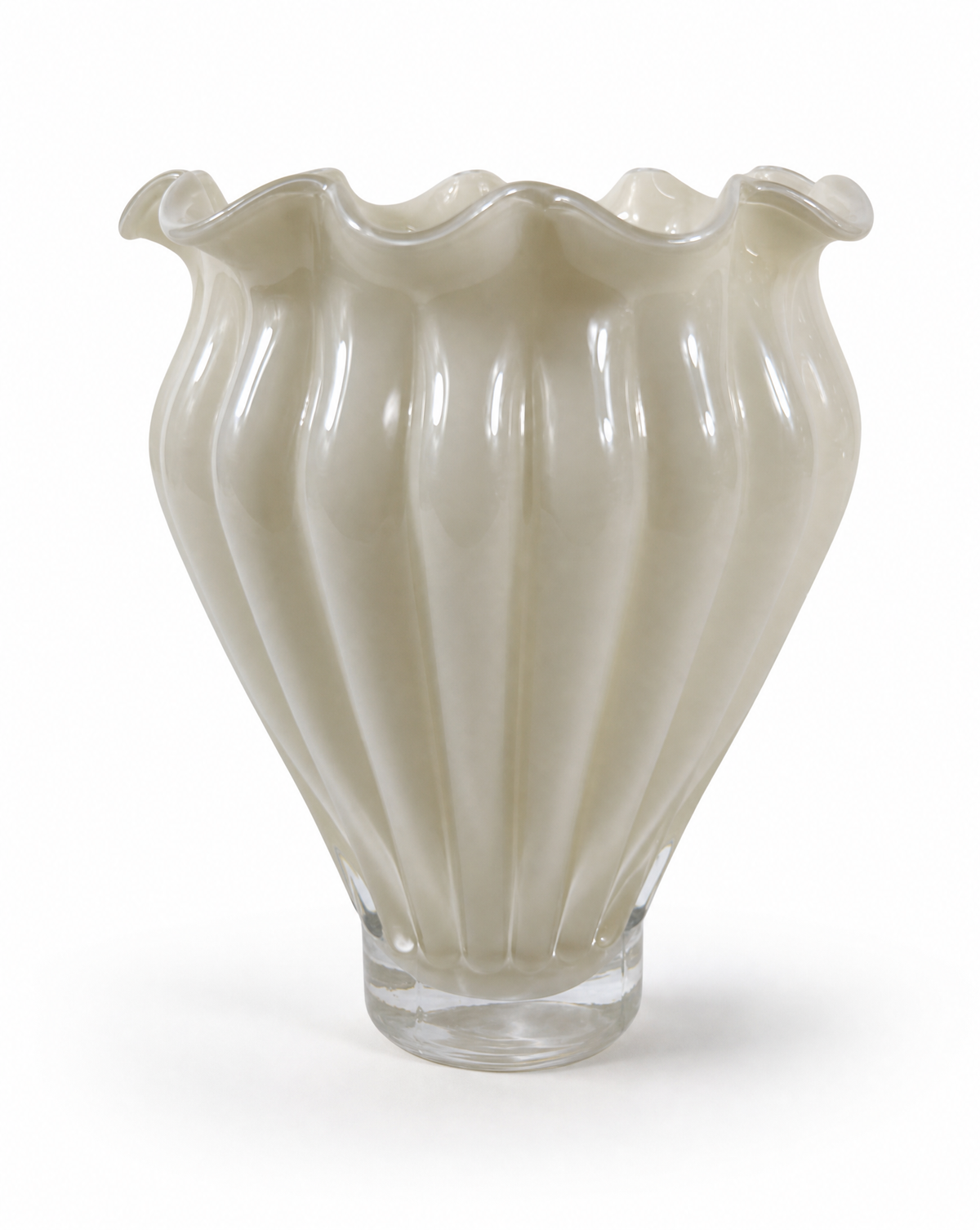 Glasvase Beige Luster — kleine Form