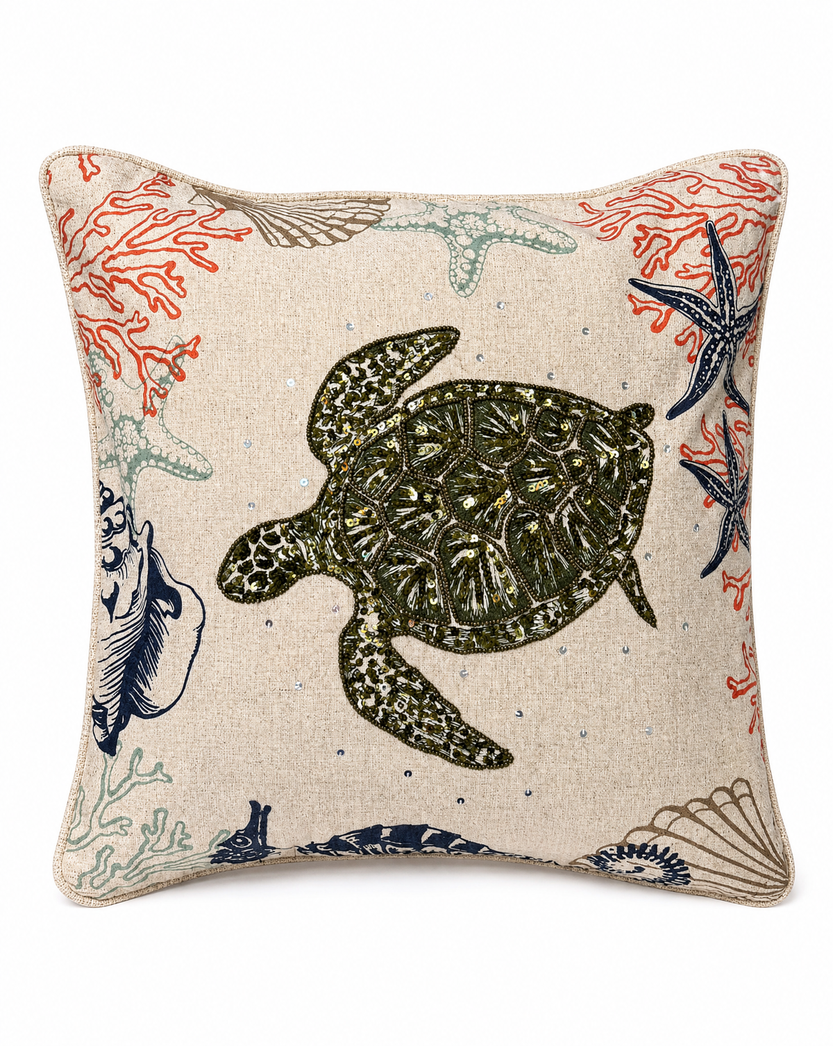 Dekokissen Schildkröte — bestickt