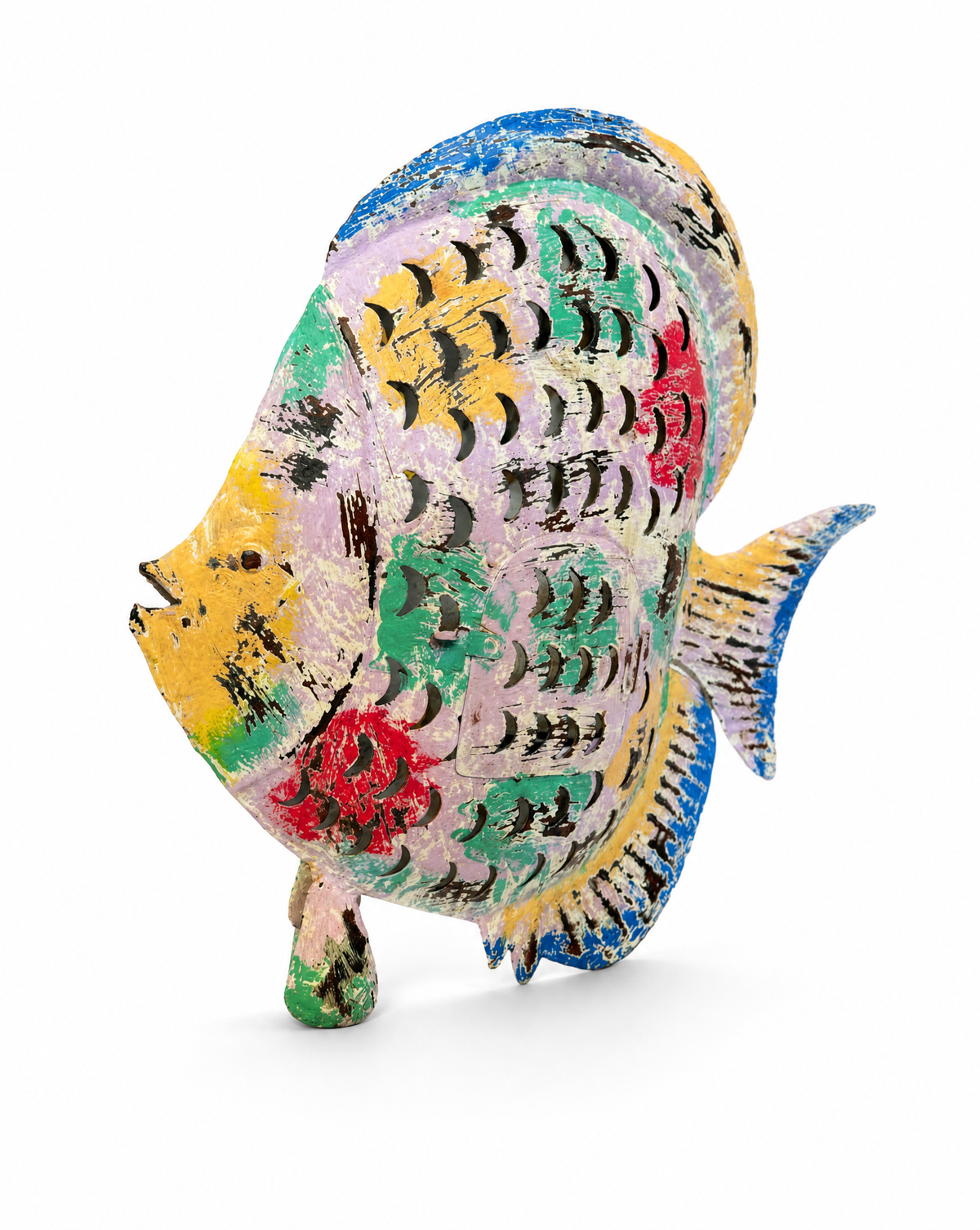 Deko-Objekt Fisch Metall — Pink/Lila
