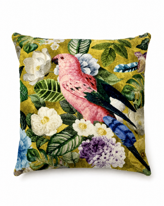 Dekokissen Vogel — 3D bestickt